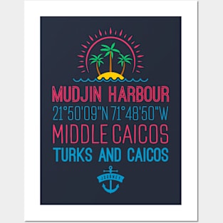 Mudjin Harbour, Middle Caicos, Turks and Caicos Islands Posters and Art